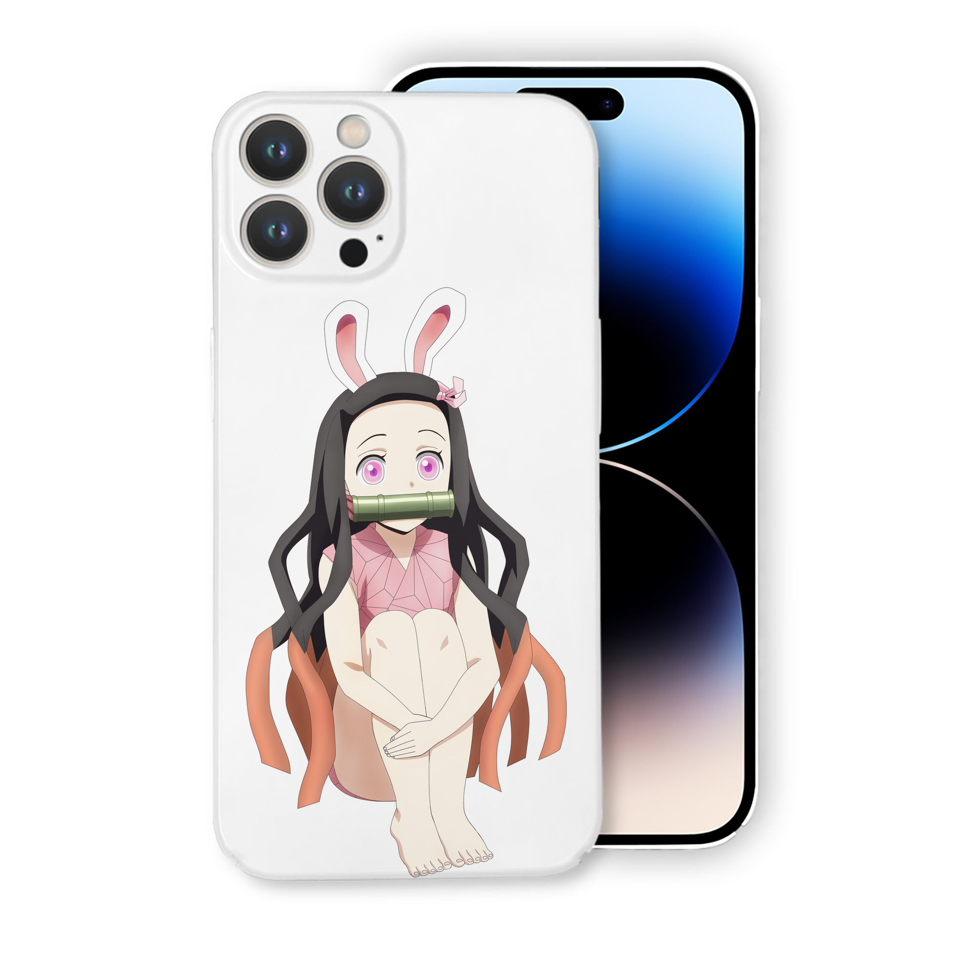 （画像用） 鬼滅の刃（きめつのやいば）竈門 禰󠄀豆子／かまど ねずこ Kamado Nezuko 【iPhone 14シリーズ対応】ハードケース